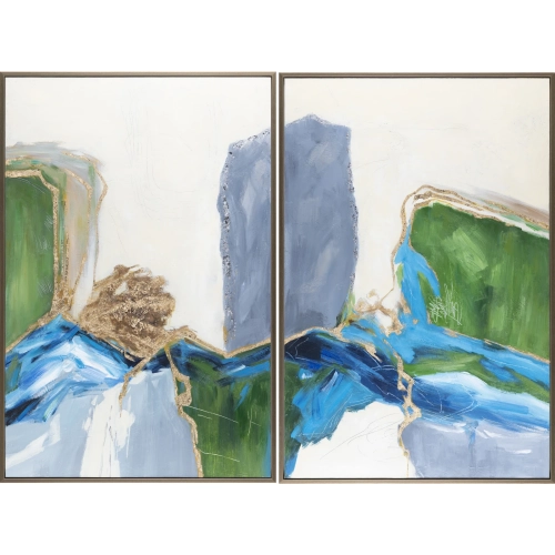 Leblanc Abstract Canvas Painting in Multicolor