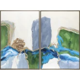 Leblanc Abstract Canvas Painting in Multicolor