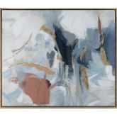 Ainsley Abstract Painting in Multicolor & Gold Foil