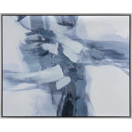 Warren Abstract Canvas Painting in Blues