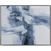 Warren Abstract Canvas Painting in Blues