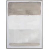 Tan Lines 1 Abstract Canvas Painting in Browns & Silver