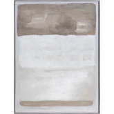 Tan Lines 2 Abstract Canvas Painting in Browns & Silver
