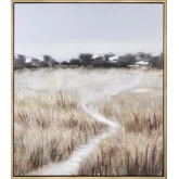 The Lost Trail Landscape Canvas Painting in Neutral Colors