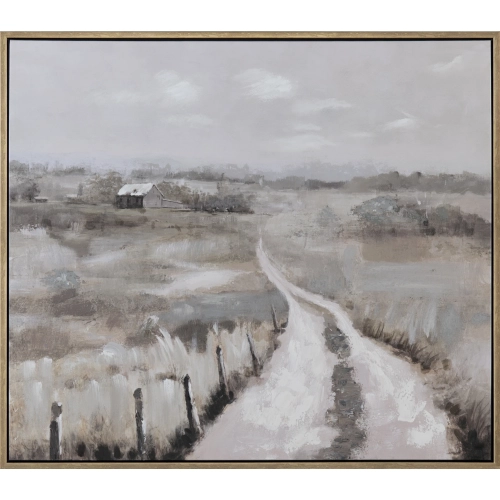 Westridge Landscape Canvas Painting in Neutral, Silver & Gold