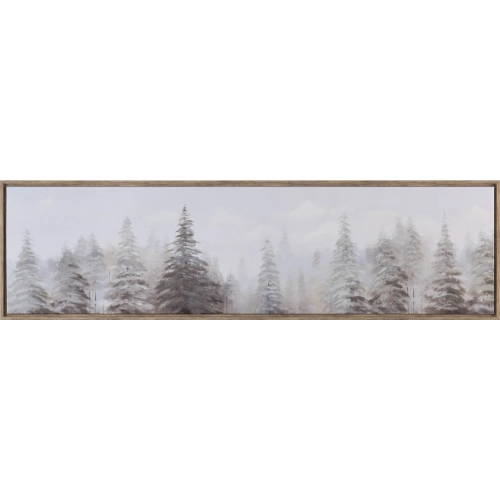 Becker Trees Canvas Painting Wall Art in Brown & Grey