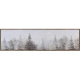 Becker Trees Canvas Painting Wall Art in Brown & Grey