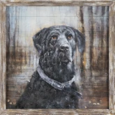 Man's Best Friend Dog Wall Art in Black & Brown