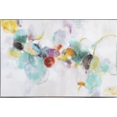 Vibrant Rings Abstract Canvas Painting in Multicolor