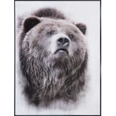 Bear's Den Canvas Painting Wall Art in Black, Grey & White
