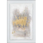 Serena 2 Abstract Wall Art in Gold, White & Acrylic Shadow Box