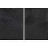 Black Ways Canvas Painting Wall Art in Heavy Texture Black Lines