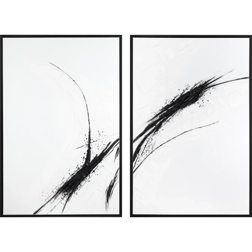 Ramsey Abstract Canvas Painting in Black & White