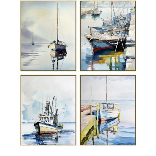 Nassau 1 Canvas Painting in Multicolor (Set of 4)