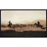 Dutton American West Canvas Painting Wall Art in Grey & Cream