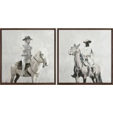 Livingstone American West Canvas Painting in Grey & Brown