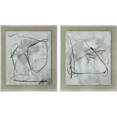 Waldorf 3 Abstract Wall Art in Tan & Black