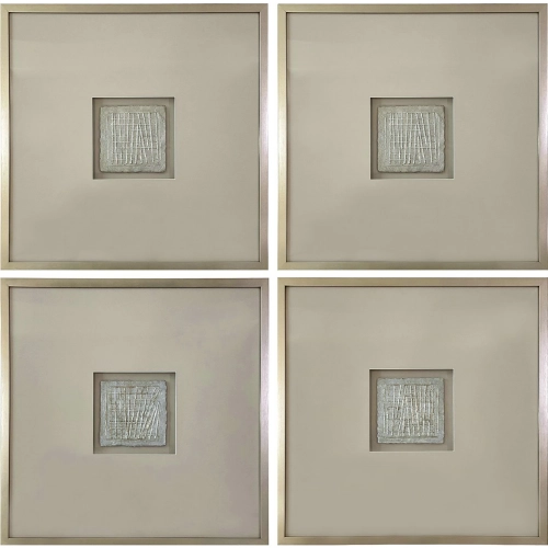 Forsythe 1 Wall Art in Light Grey & Champagne (Set of 4)
