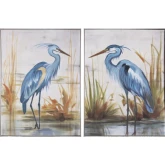 Aqua Stance Canvas Painting Wall Art in Blue & Multicolor