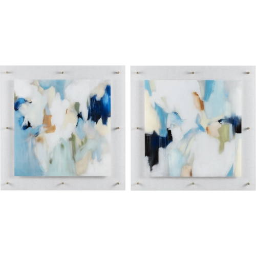 Color Waves 1 Wall Art in Blue & Multicolor Acrylic