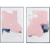 Pink Bliss Abstract Canvas Painting in Pink & Multicolor