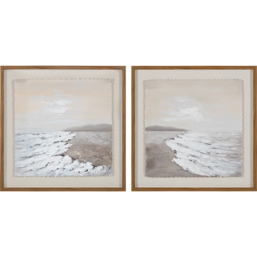 Sunny Shore 2 Seascape Wall Art in Neutral