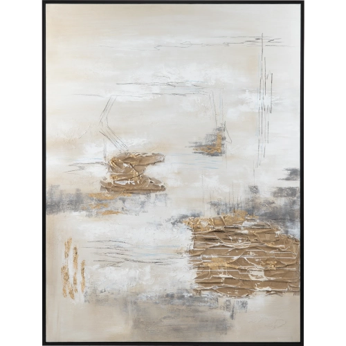 Calm, Cool, Collected Canvas Painting Wall Art in Grays & Browns