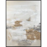 Calm, Cool, Collected Canvas Painting Wall Art in Grays & Browns