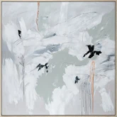 Composure Abstract Canvas Painting Wall Art in Green & Multicolor