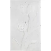 Blossoming 1 Floral Wall Art in White Canvas & Acrylic