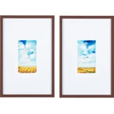 Shining Days Landscape Wall Art in Blue, Yellow & White