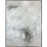 Tranquility Abstract Canvas Painting in Grey