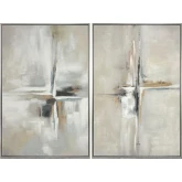 Callahan Abstract Canvas Painting Wall Art in Neutrals