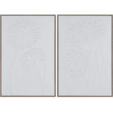 Lawrence Floral Canvas Painting in White