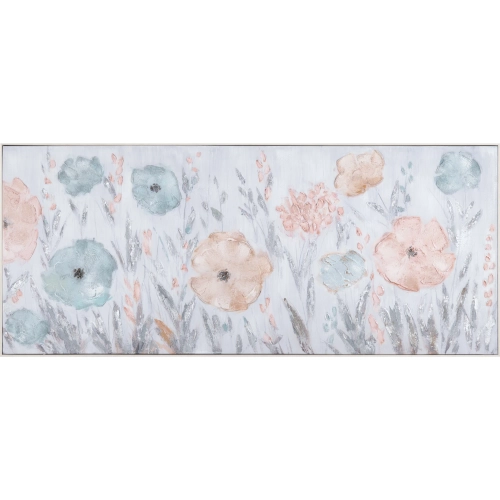 Springfield Canvas Painting in Pink, Blue & Green