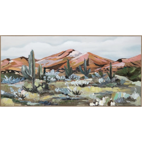 Tucson Desert Landscape Canvas Painting Wall Art in Multicolor