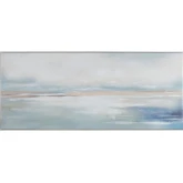 Pasco Ocean Canvas Painting Wall Art in Blue, White & Grey