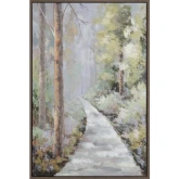 Fairfield Landscape Canvas Painting Wall Art in Green & Brown