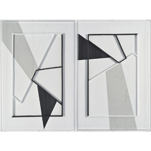 Clemmons Wall Art in Black & Gray Acrylic