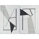 Clemmons Wall Art in Black & Gray Acrylic