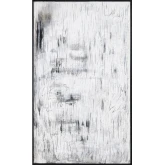 Newman Abstract Canvas Painting in Grey, Black & White