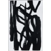 Neal 1 Wall Art in Black & White Mixed Media & Acrylic