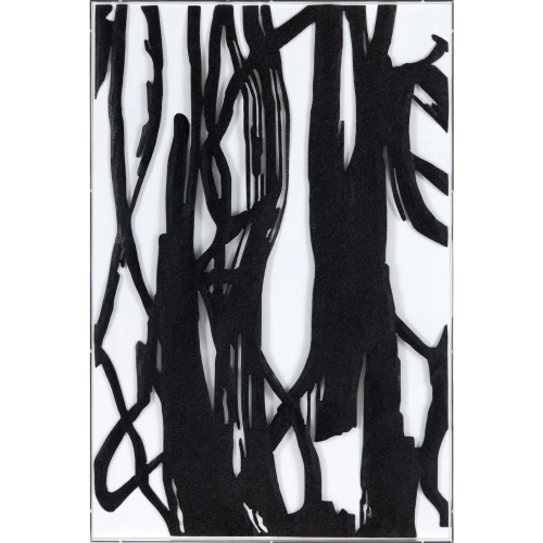 Neal 2 Wall Art in Black & White Mixed Media & Acrylic