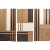 Bennet Wall Art in Light & Dark Wood Pieces