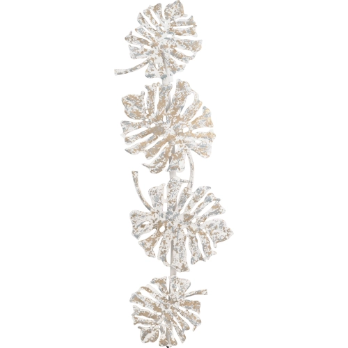 Calloway Wall Sconce in Distressed Dusty White & Gold Metal