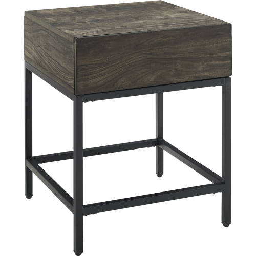 Jacobsen End Table in Brown Ash & Black Finish