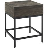Jacobsen End Table in Brown Ash & Black Finish