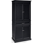 Parsons Pantry Cabinet in Black Finish