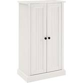 Seaside Accent Cabinet in Distressed White Finish