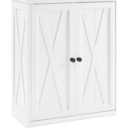 Clifton Stackable Pantry Cabinet in Distressed White Finish